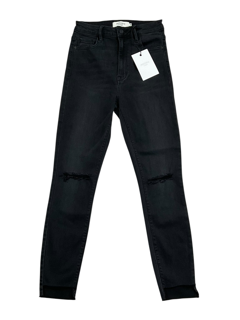 HIDDEN Taylor High-Rise Skinny Jeans Black Distressed Size 27 NWT
